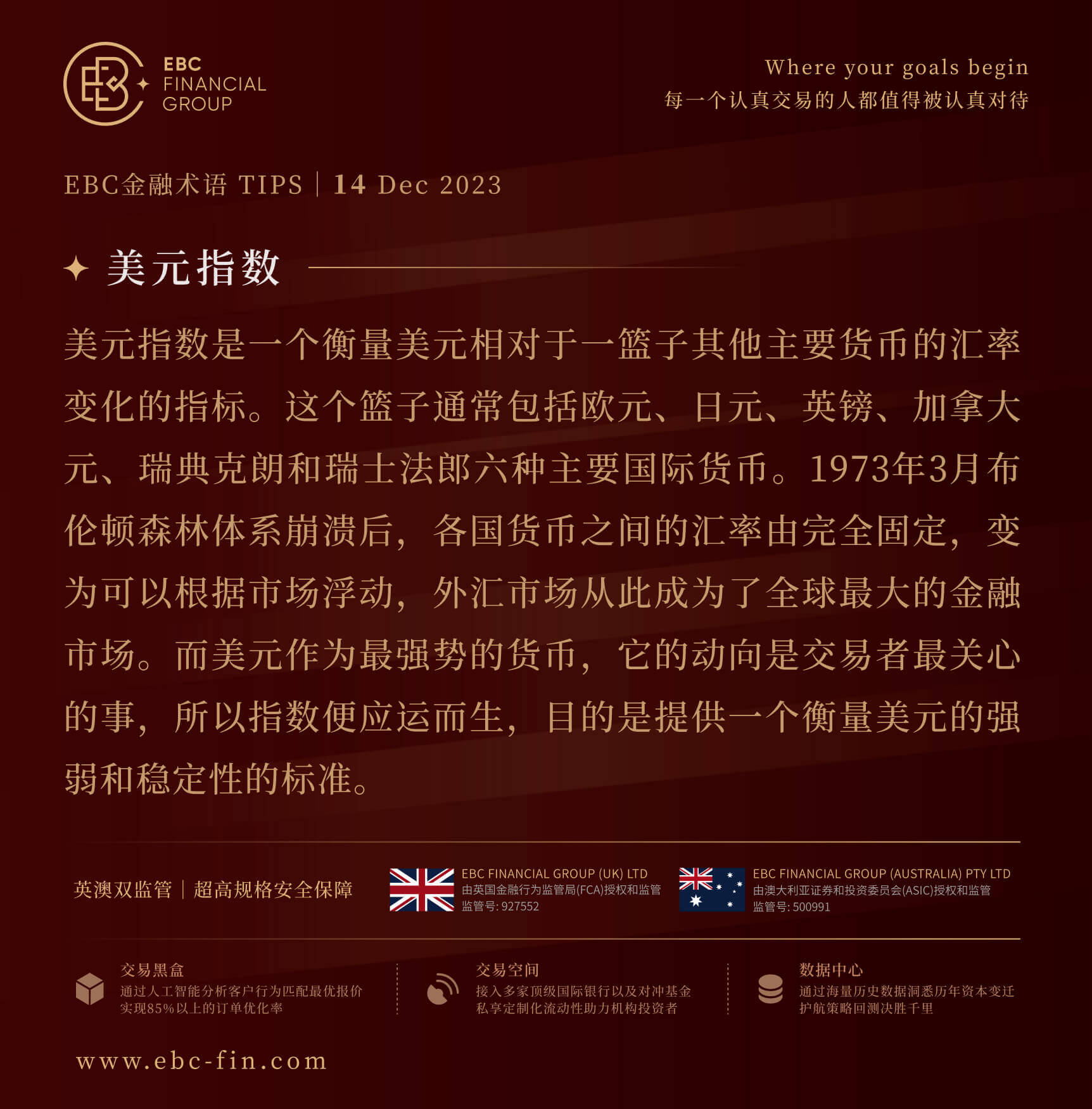 EBC金融术语TIPS|美元指数(图1)